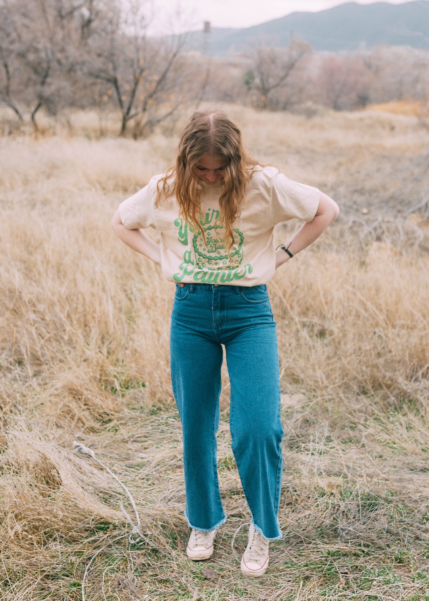you're a painter, you're a baker tee in green