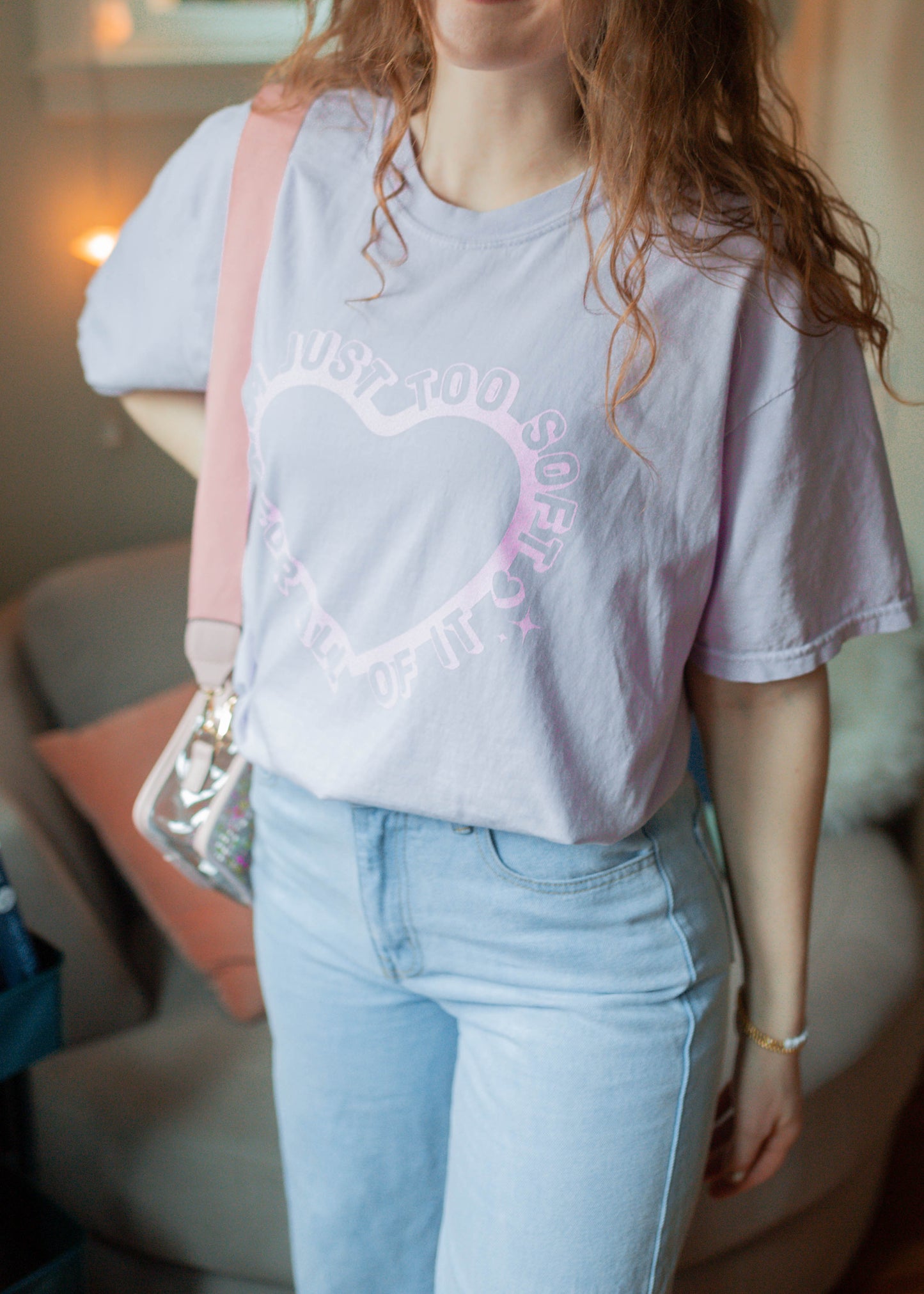 too soft tee in lilac