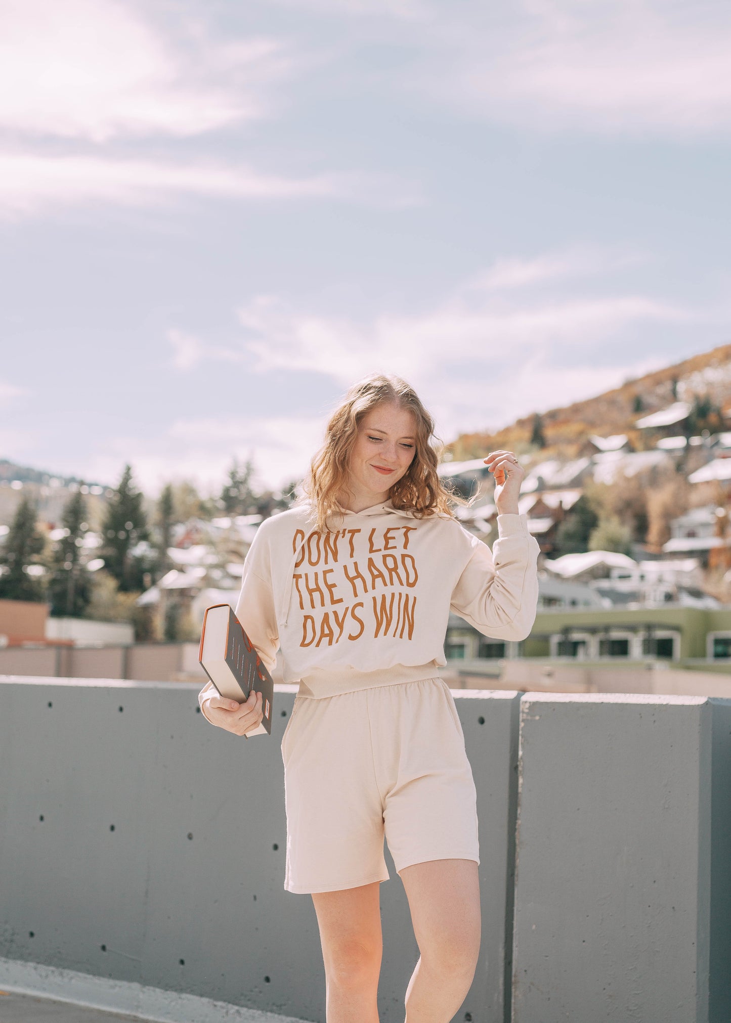 don't let the hard days win lounge set