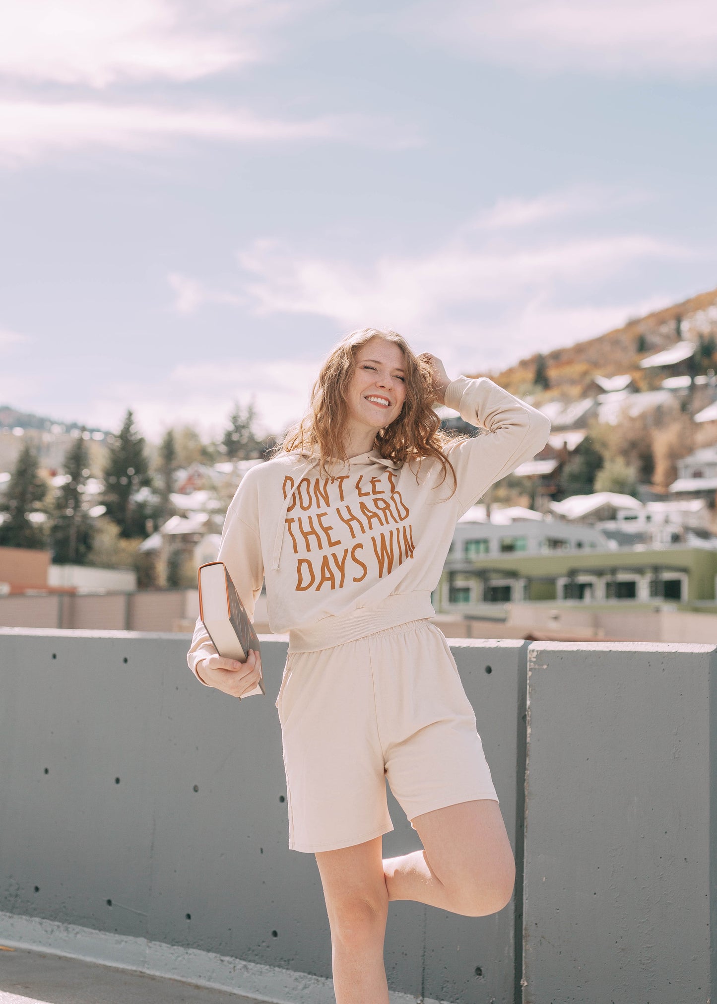 don't let the hard days win lounge set