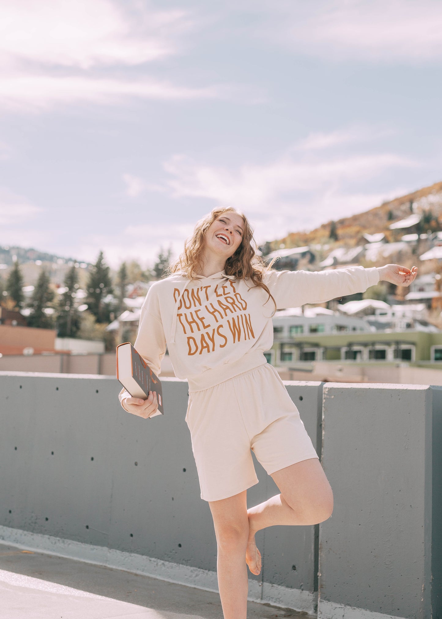 don't let the hard days win lounge set