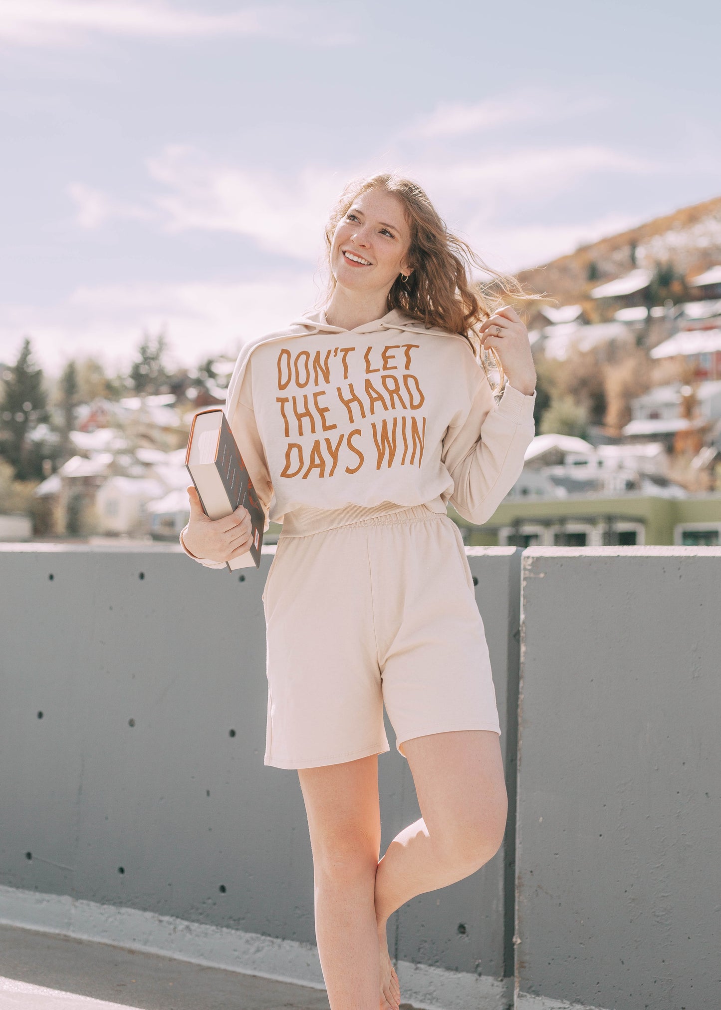 don't let the hard days win lounge set