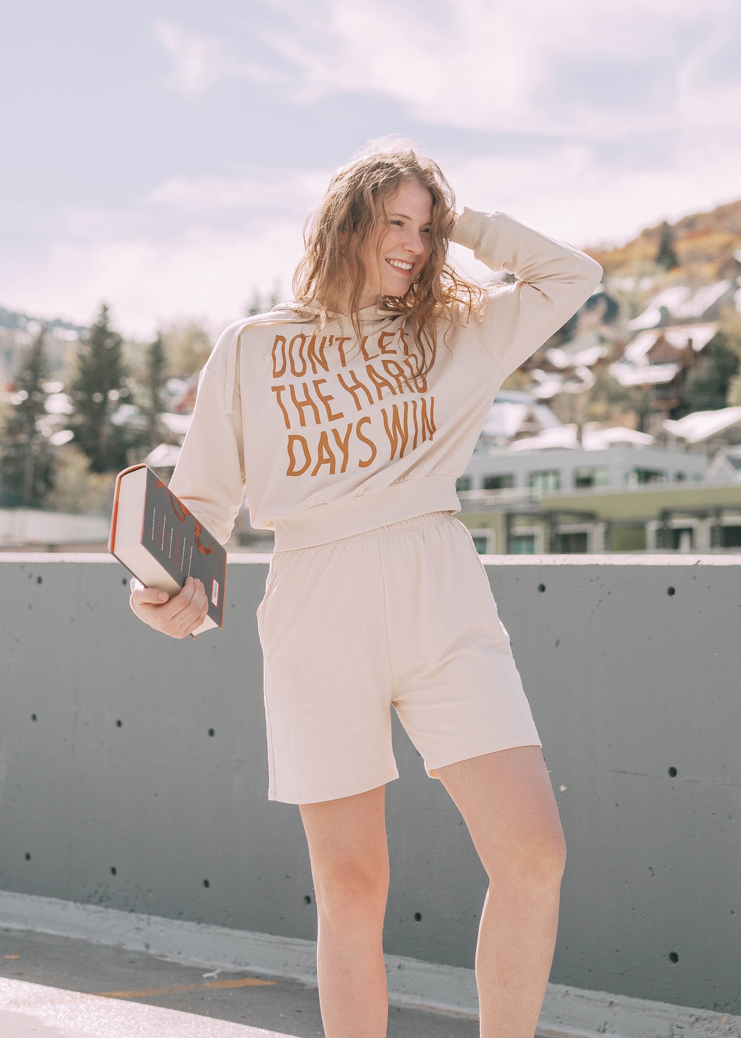 don't let the hard days win lounge set