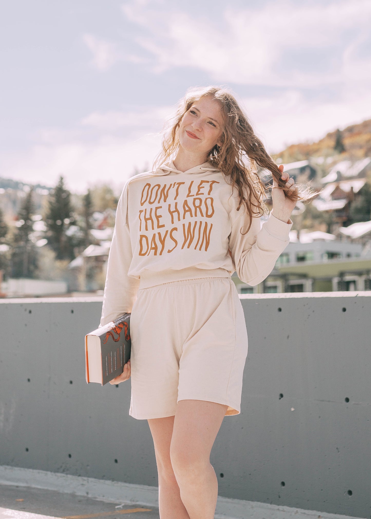 don't let the hard days win lounge set