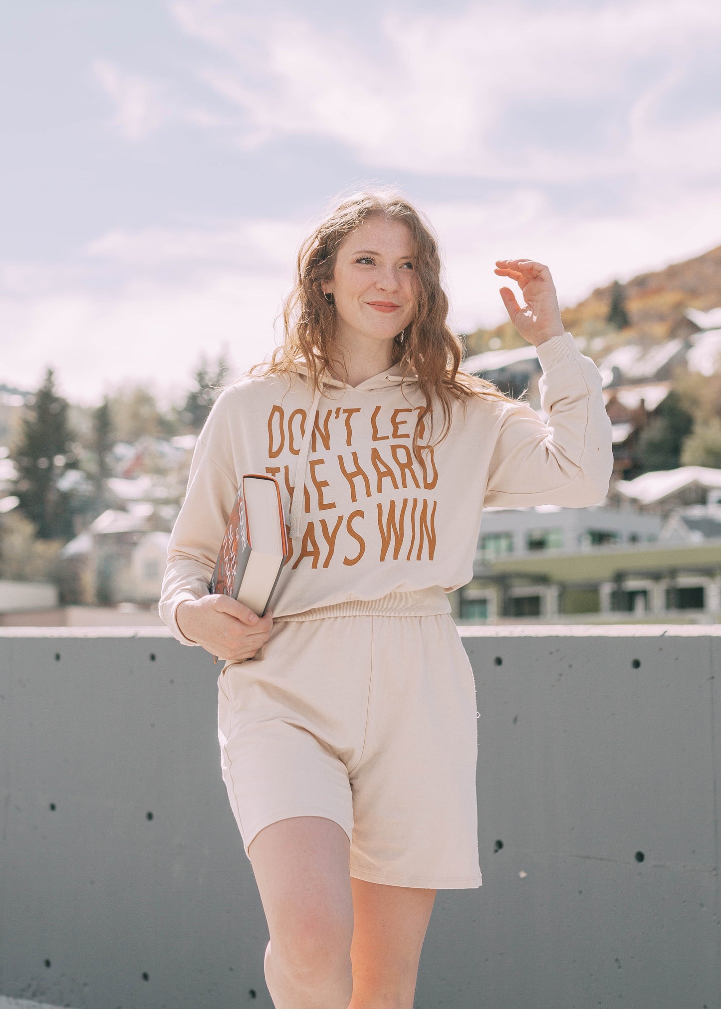 don't let the hard days win lounge set