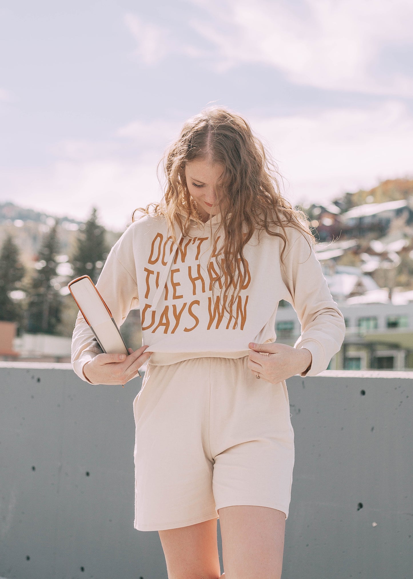 don't let the hard days win lounge set