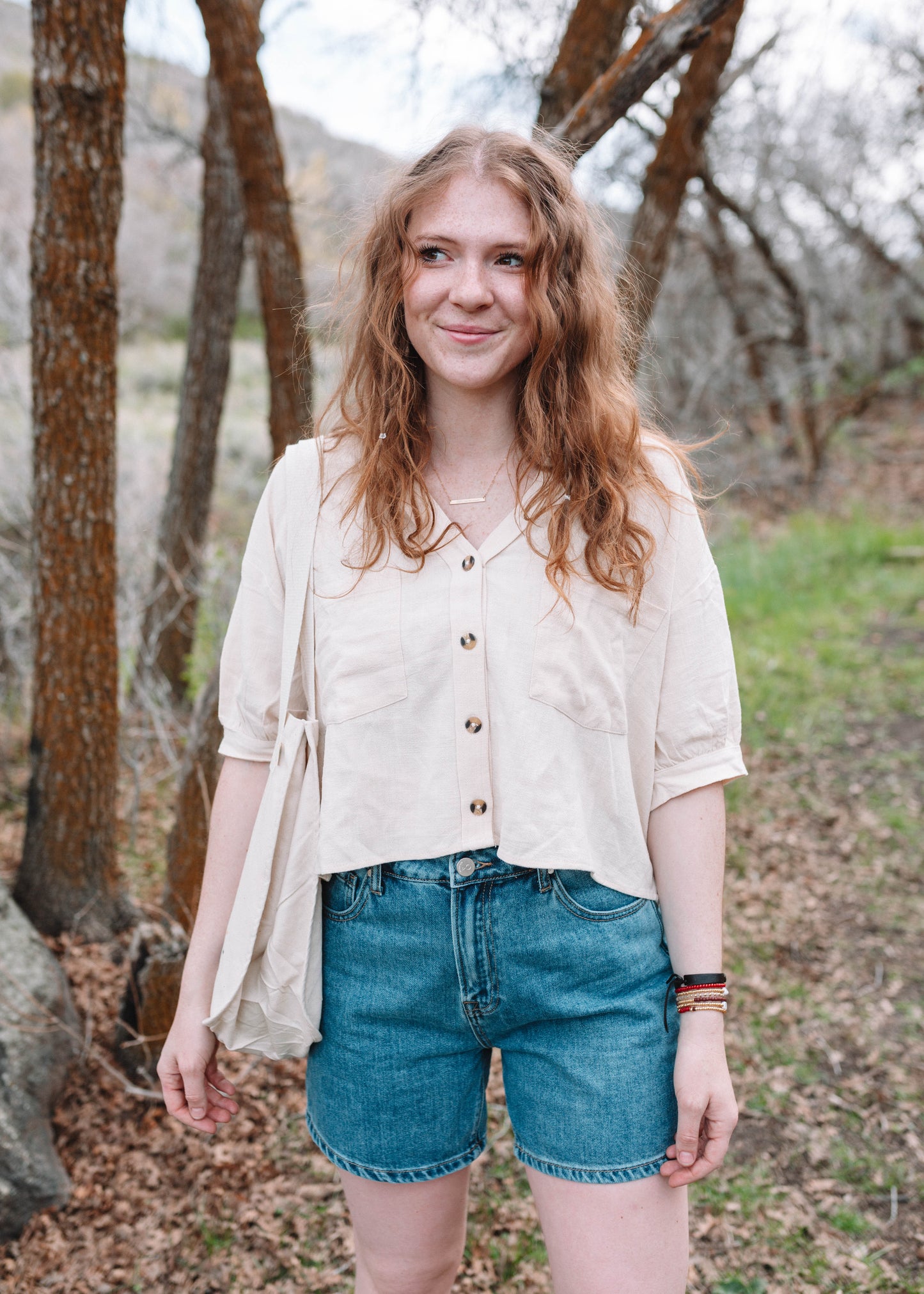 lovely lily top in ivory