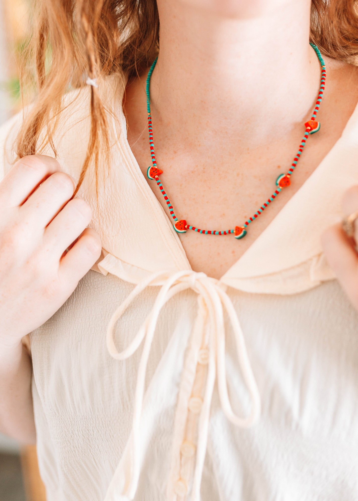 fruity beaded necklaces