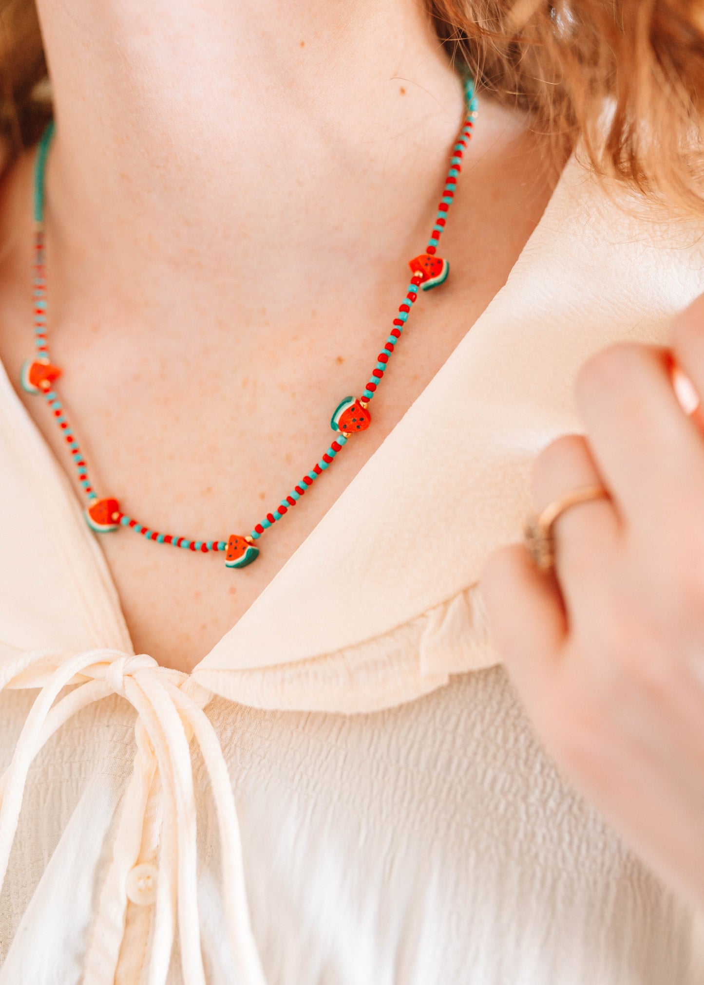 fruity beaded necklaces