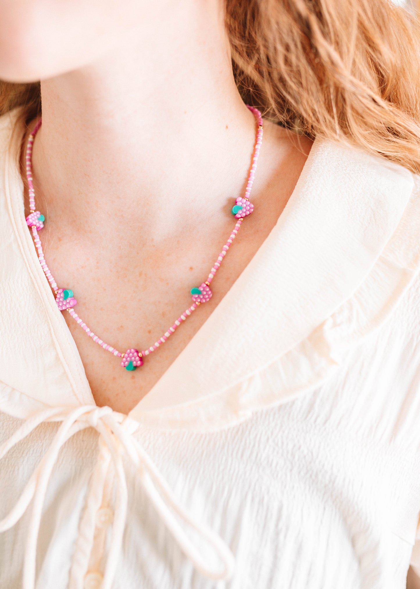 fruity beaded necklaces