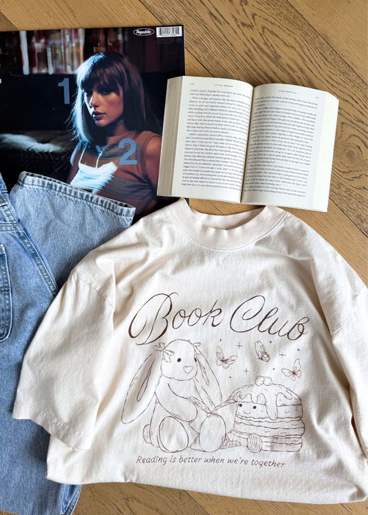 book club tee in cream