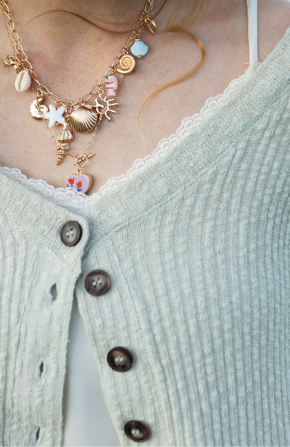 cousins beach charm necklace