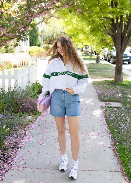 book lover quarter zip