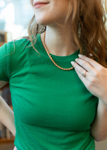 R.A.B. baby tee in kelly green