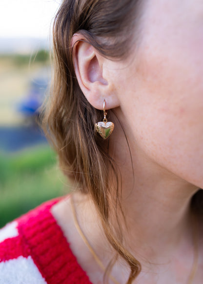 locket dangly earrings