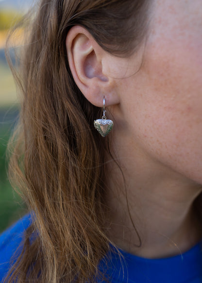 locket dangly earrings