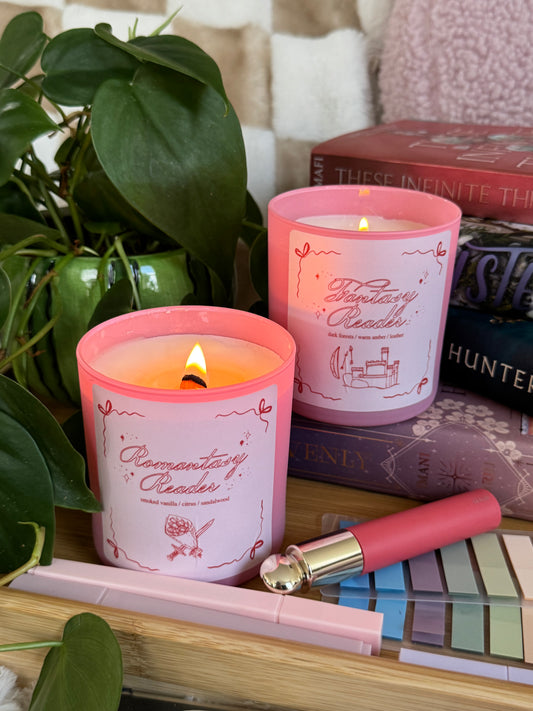 romantasy reader candle