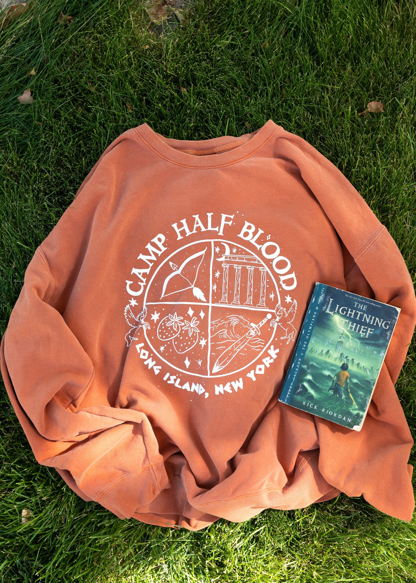 camp half-blood crewneck