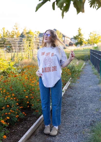 the life of a book girl in ash grey