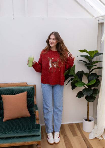 deer reader sweater