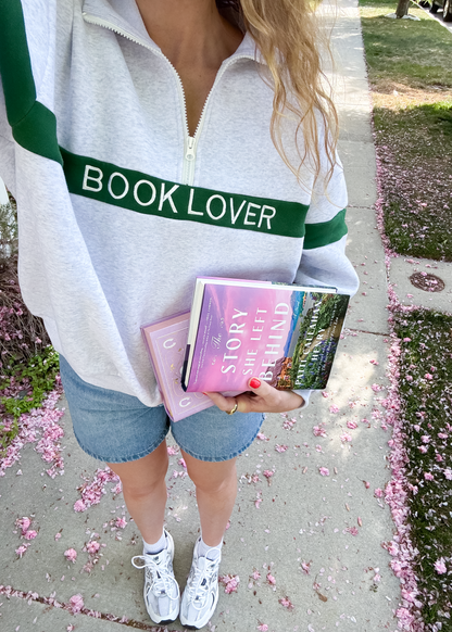 book lover quarter zip
