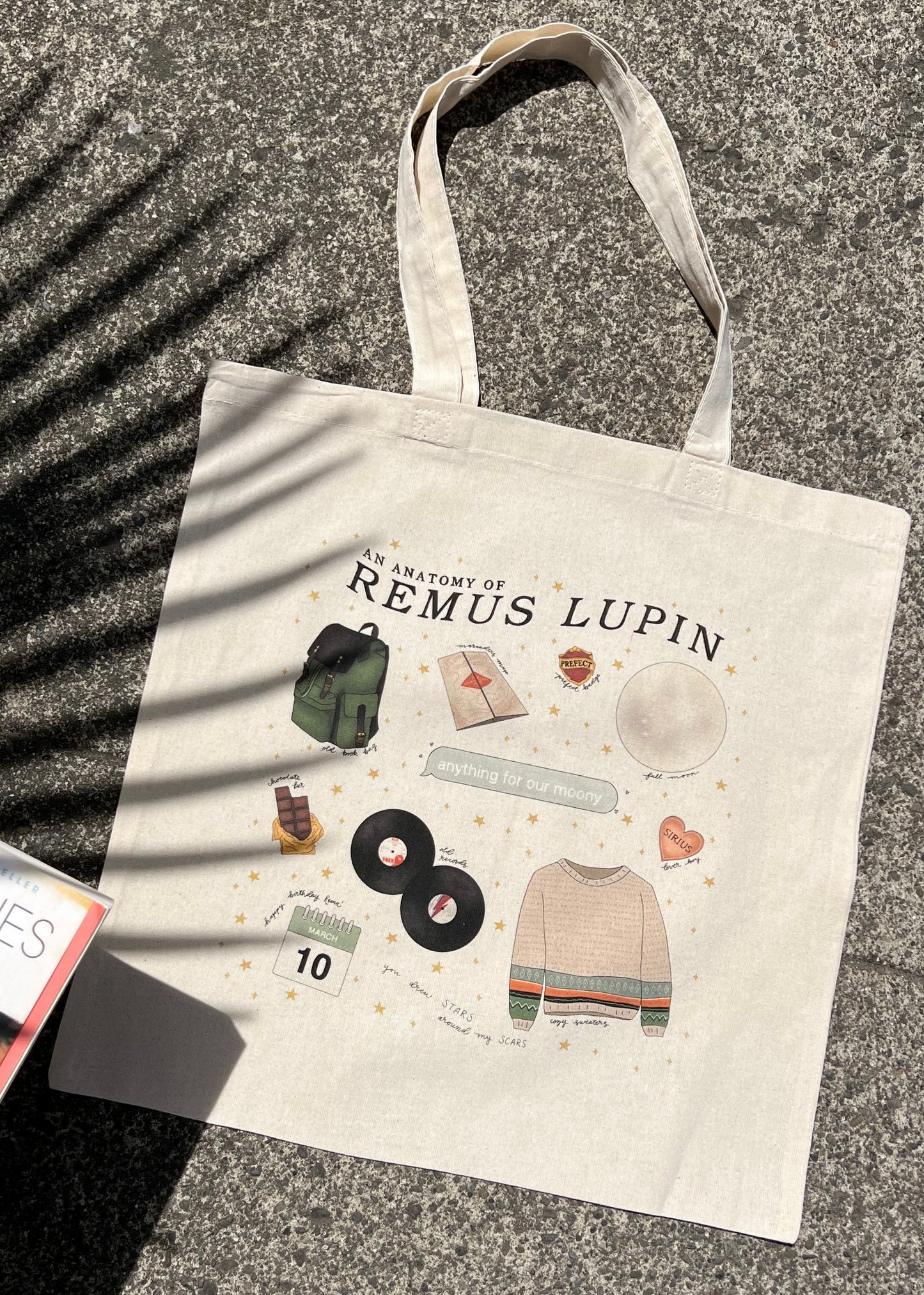 anatomy of remus tote bag