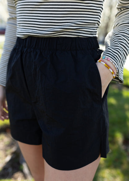 april showers shorts in black