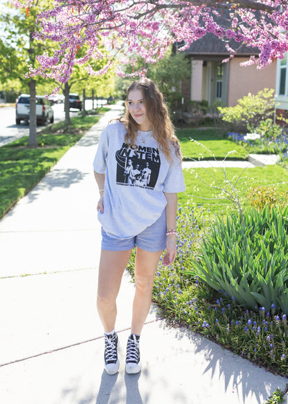 women in stem tee in ash grey