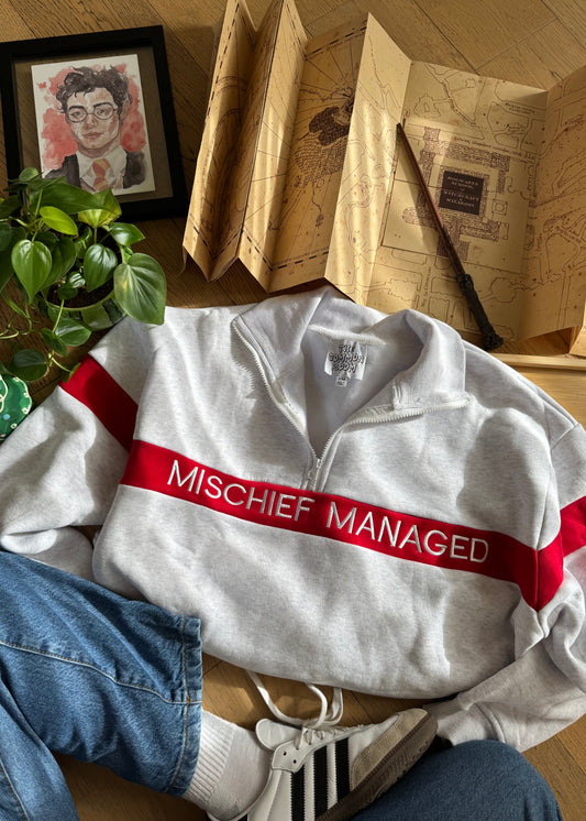 mischief managed quarter zip