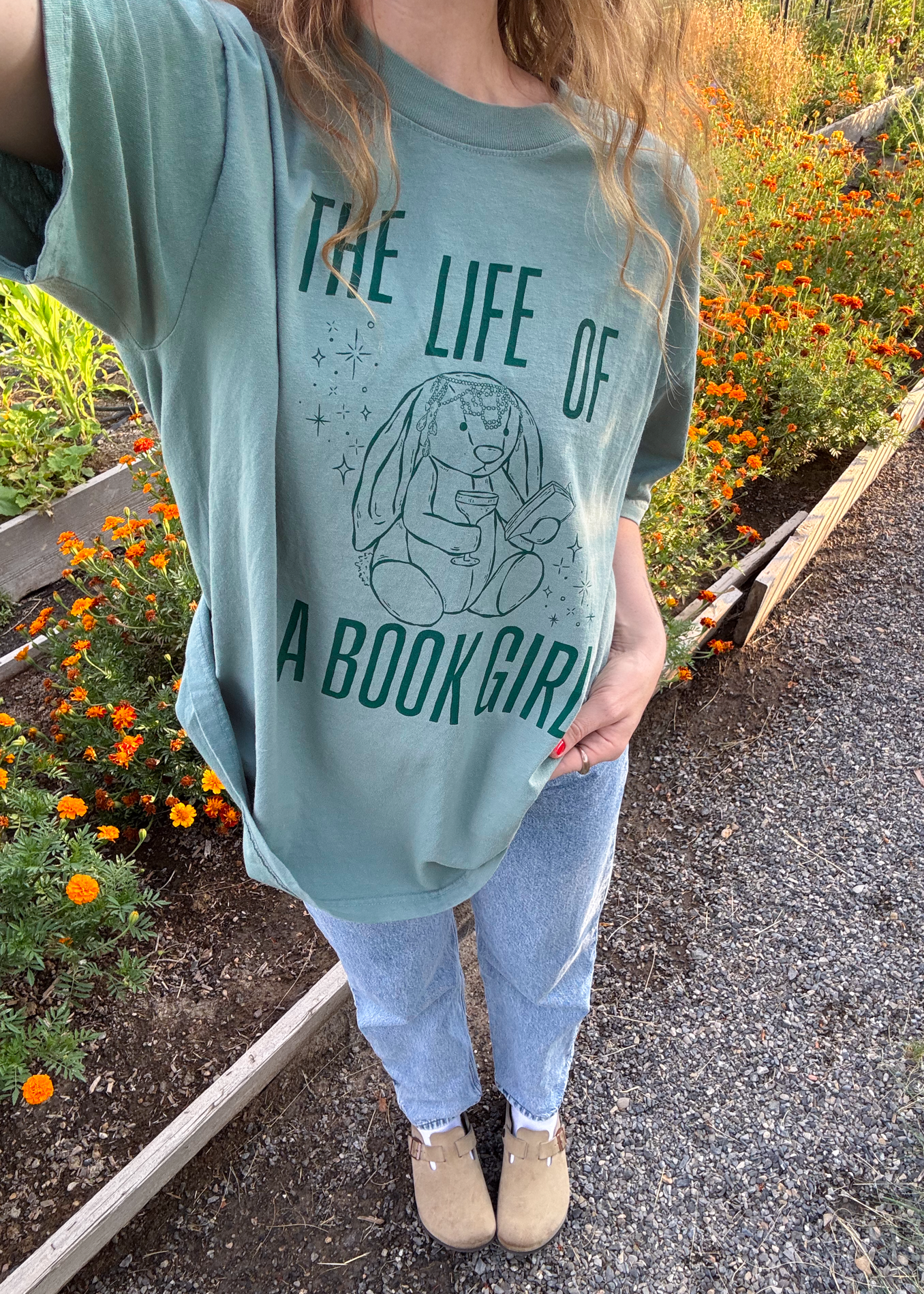 the life of a book girl in teal
