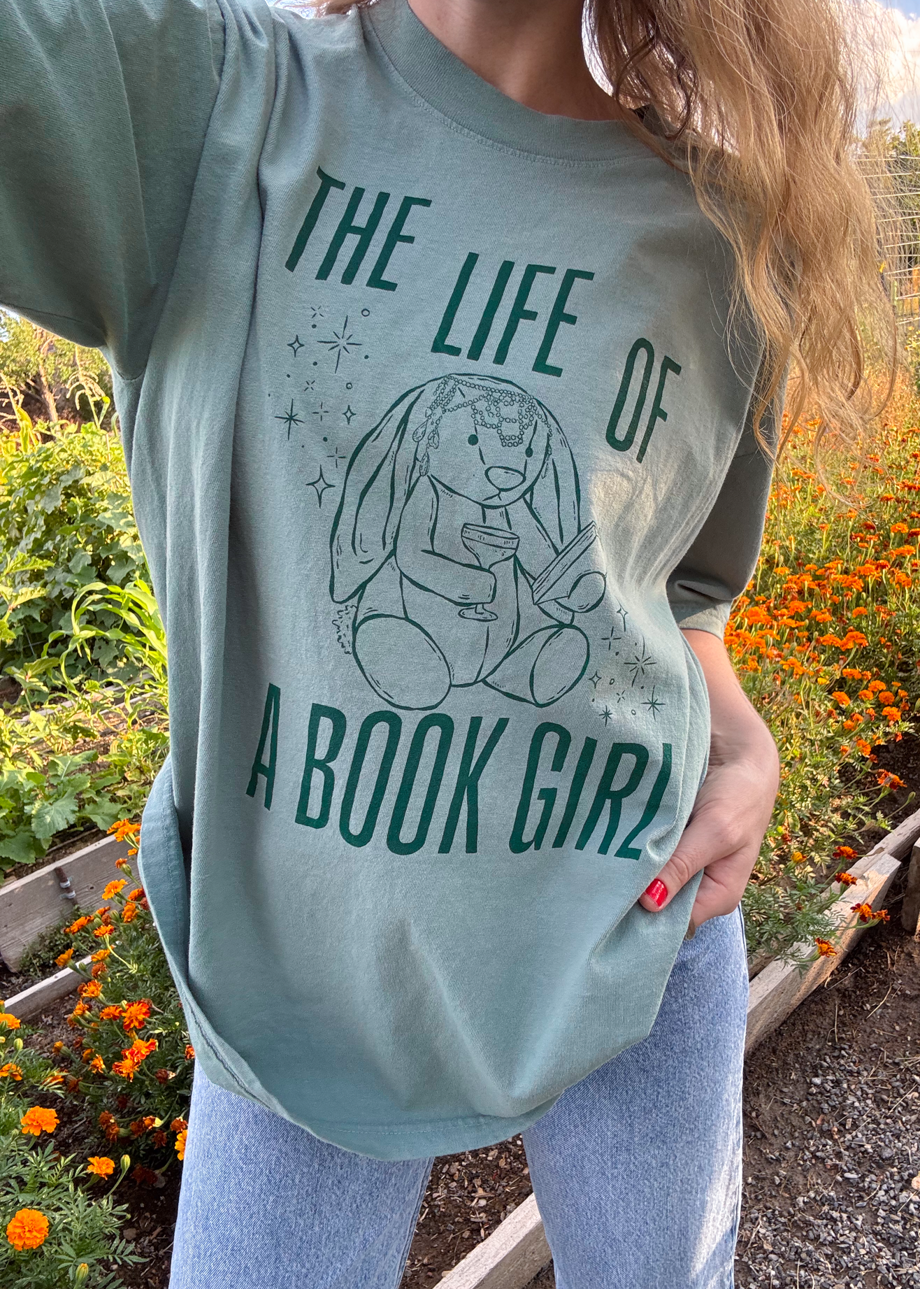 the life of a book girl in teal