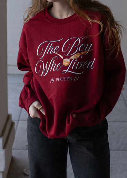 the boy who lived crewneck