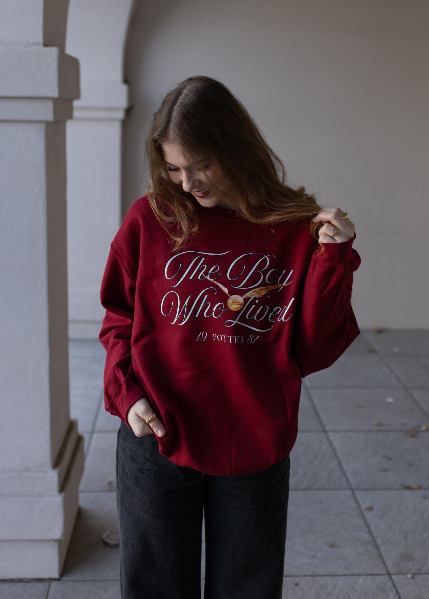 the boy who lived crewneck