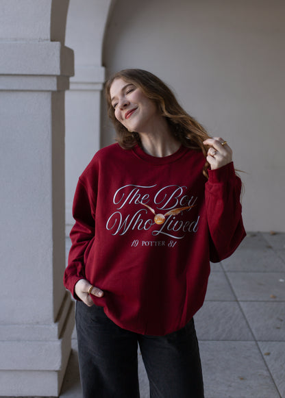 the boy who lived crewneck