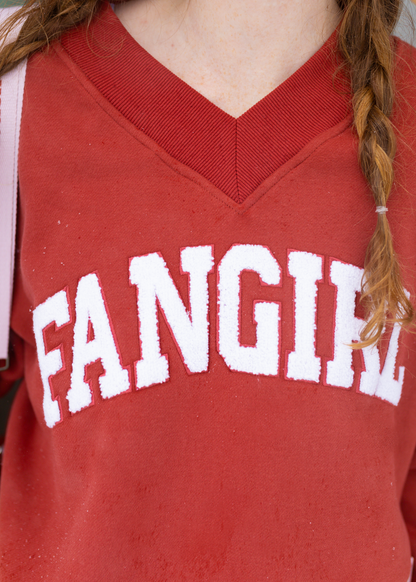 fangirl v-neck sweatshirt
