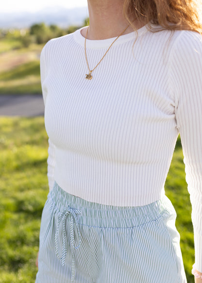 sunshine falls top in ivory