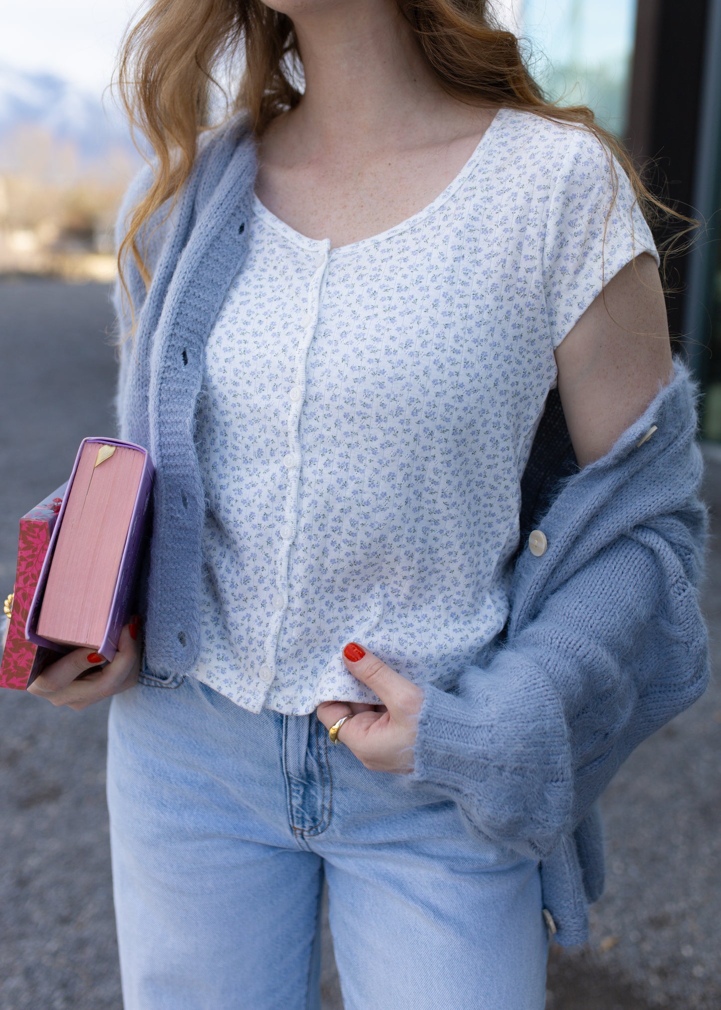 love story top in lavender