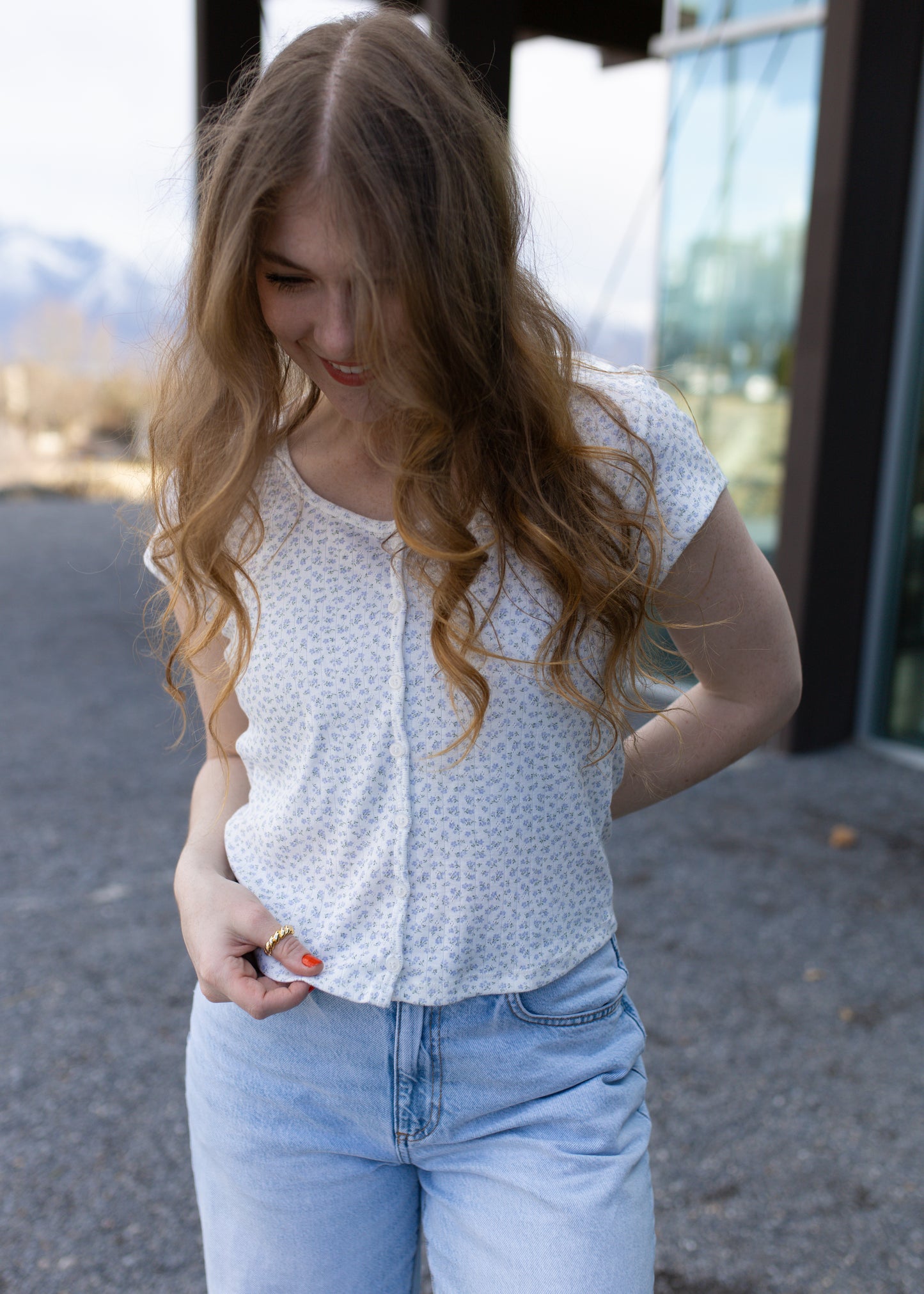 love story top in lavender