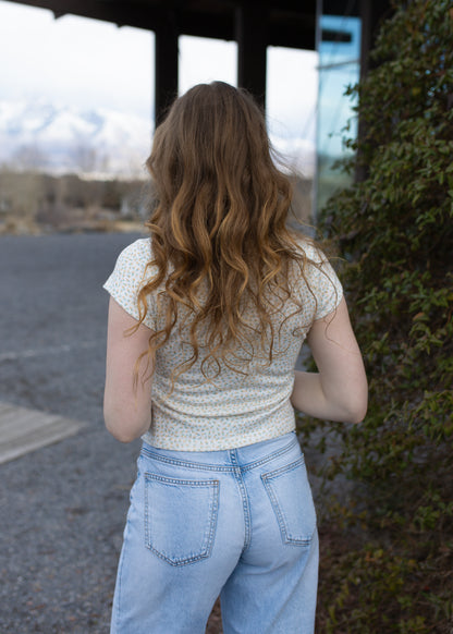 love story top in marigold