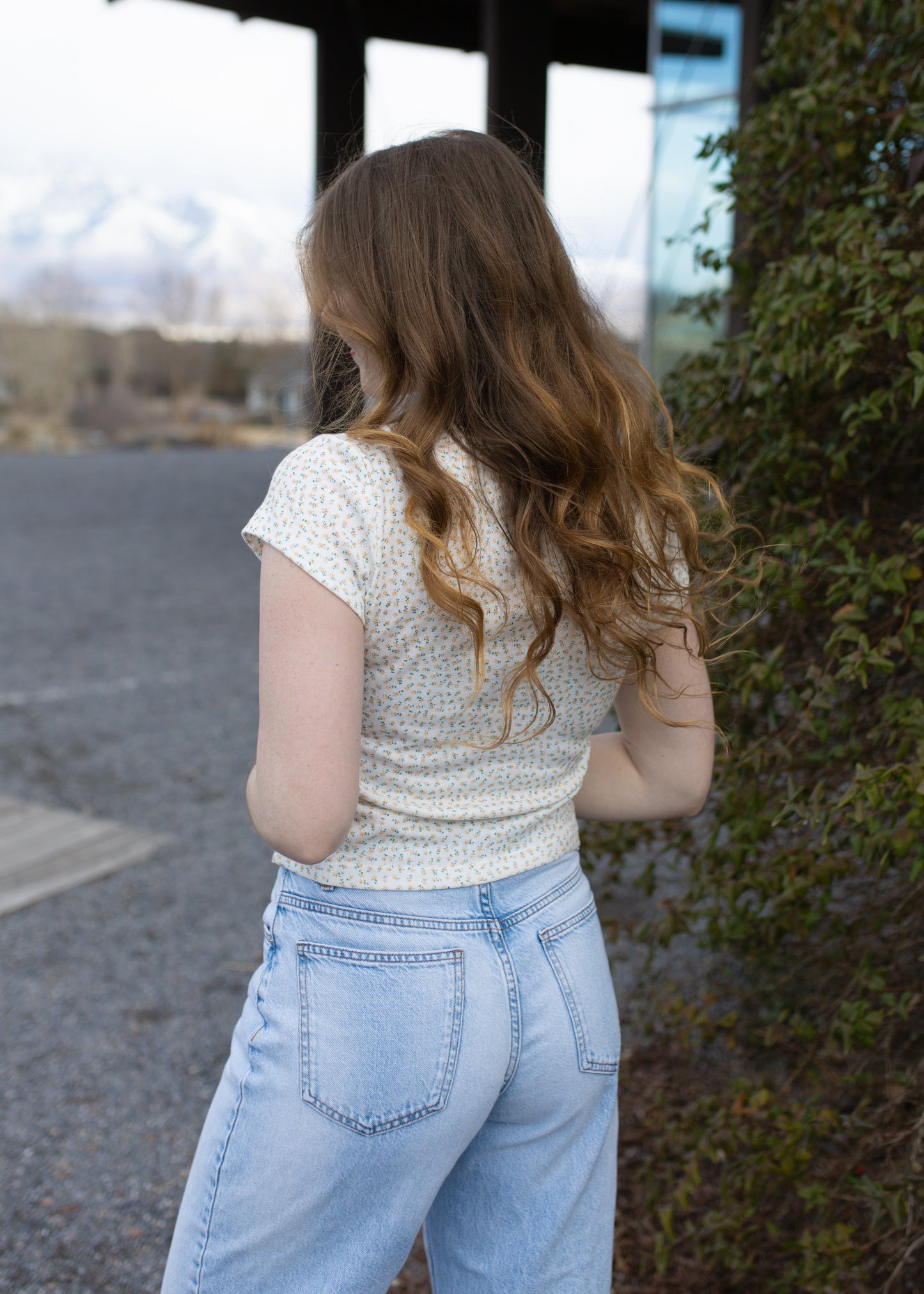 love story top in marigold