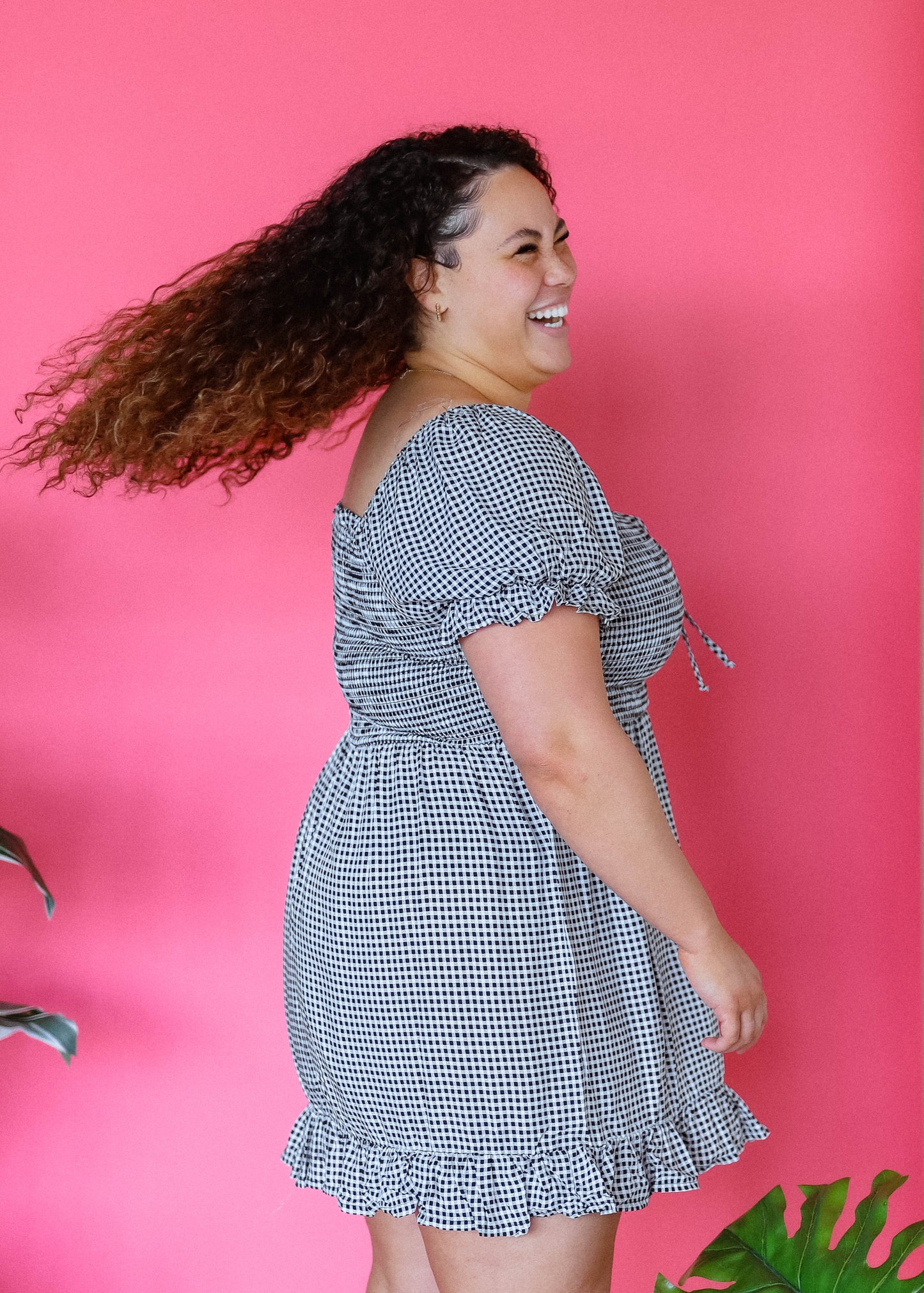 go the distance gingham dress