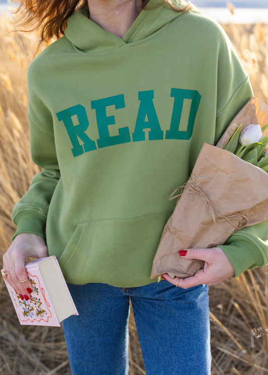 reader hoodie in matcha