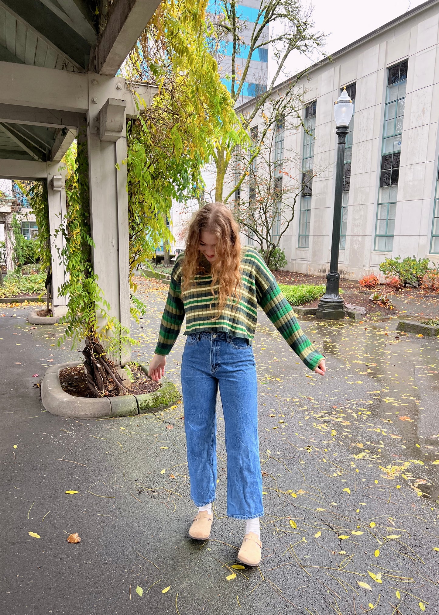 modern day march sister sweater in matcha