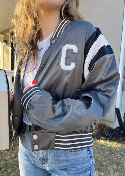 crescent city sunball jacket in silver