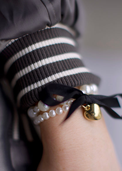 pearls & ribbons bracelet / scrunchie
