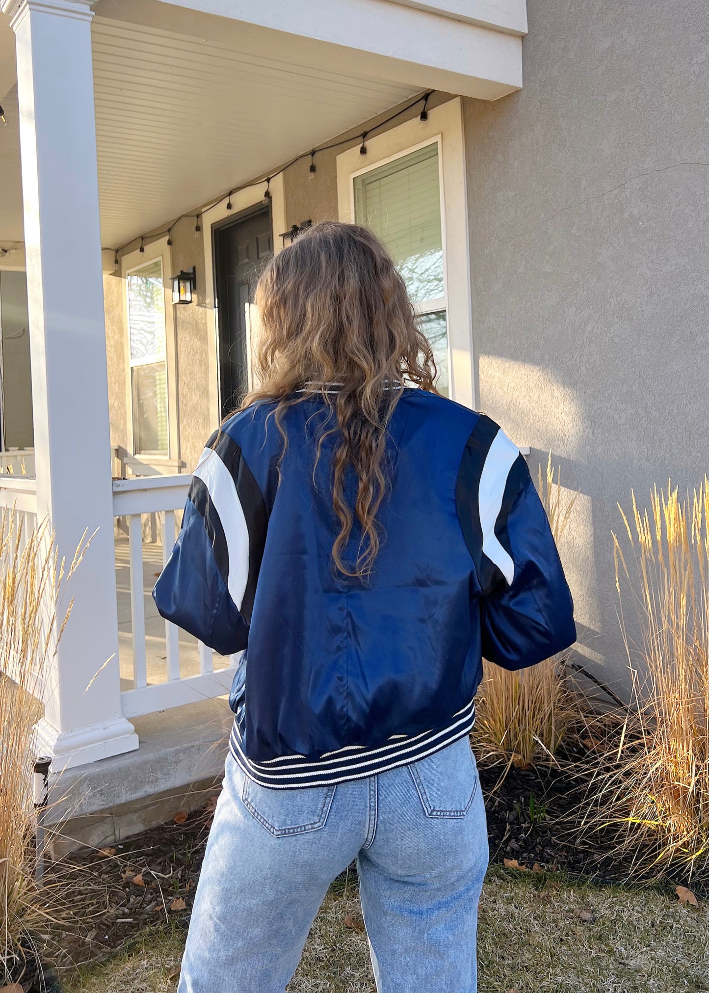 crescent city sunball jacket in blue
