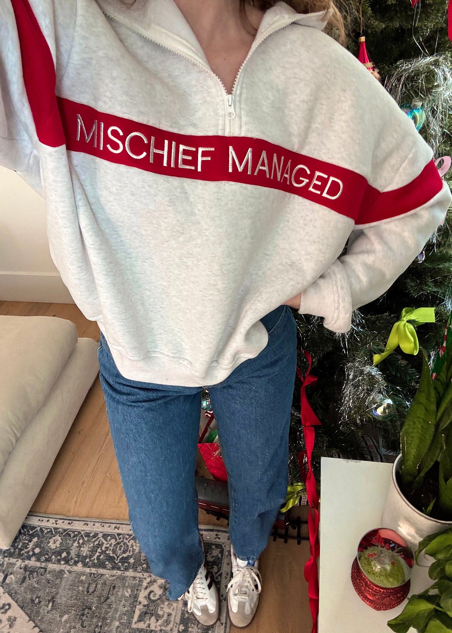 mischief managed quarter zip