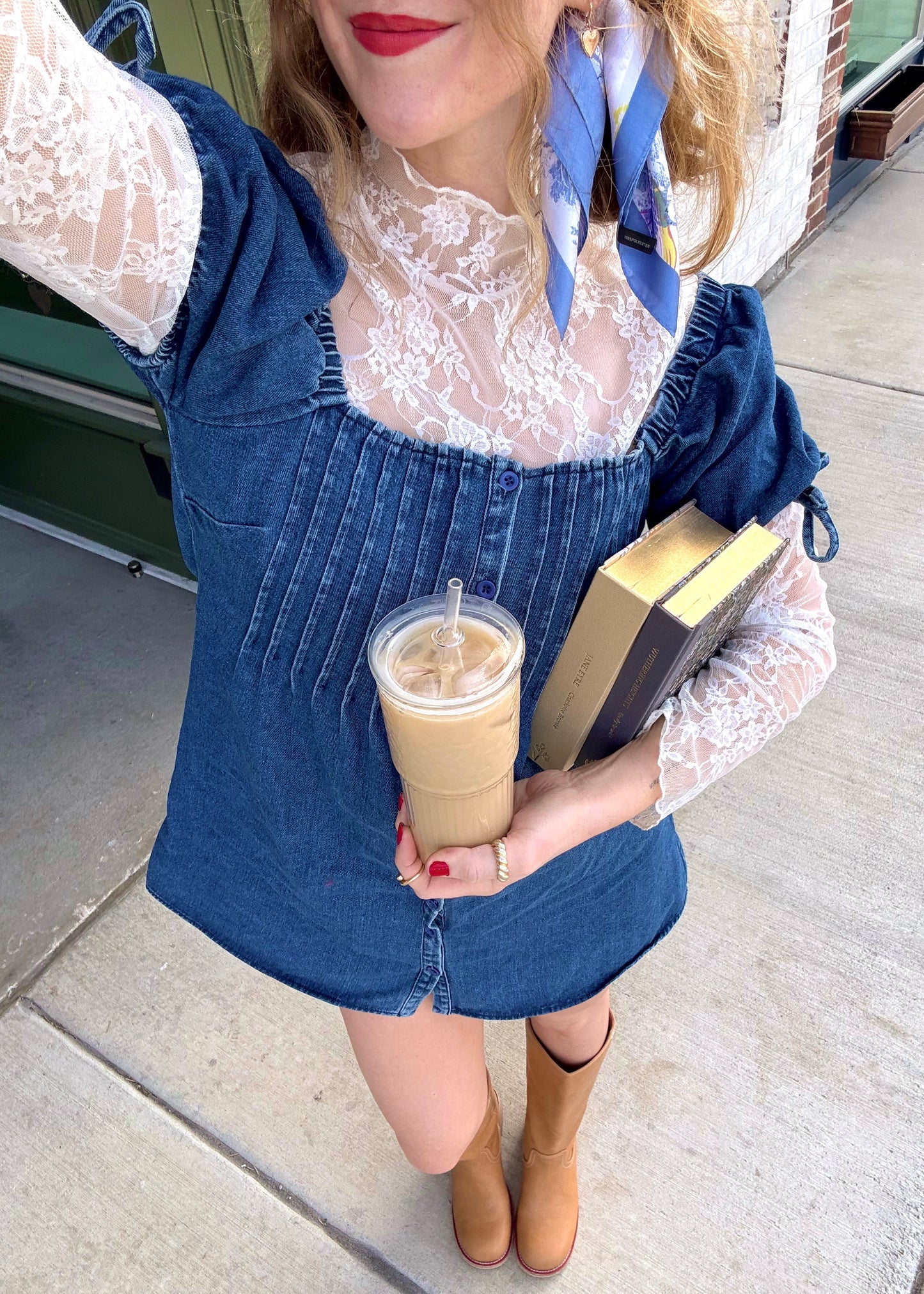 disco occasionally denim dress