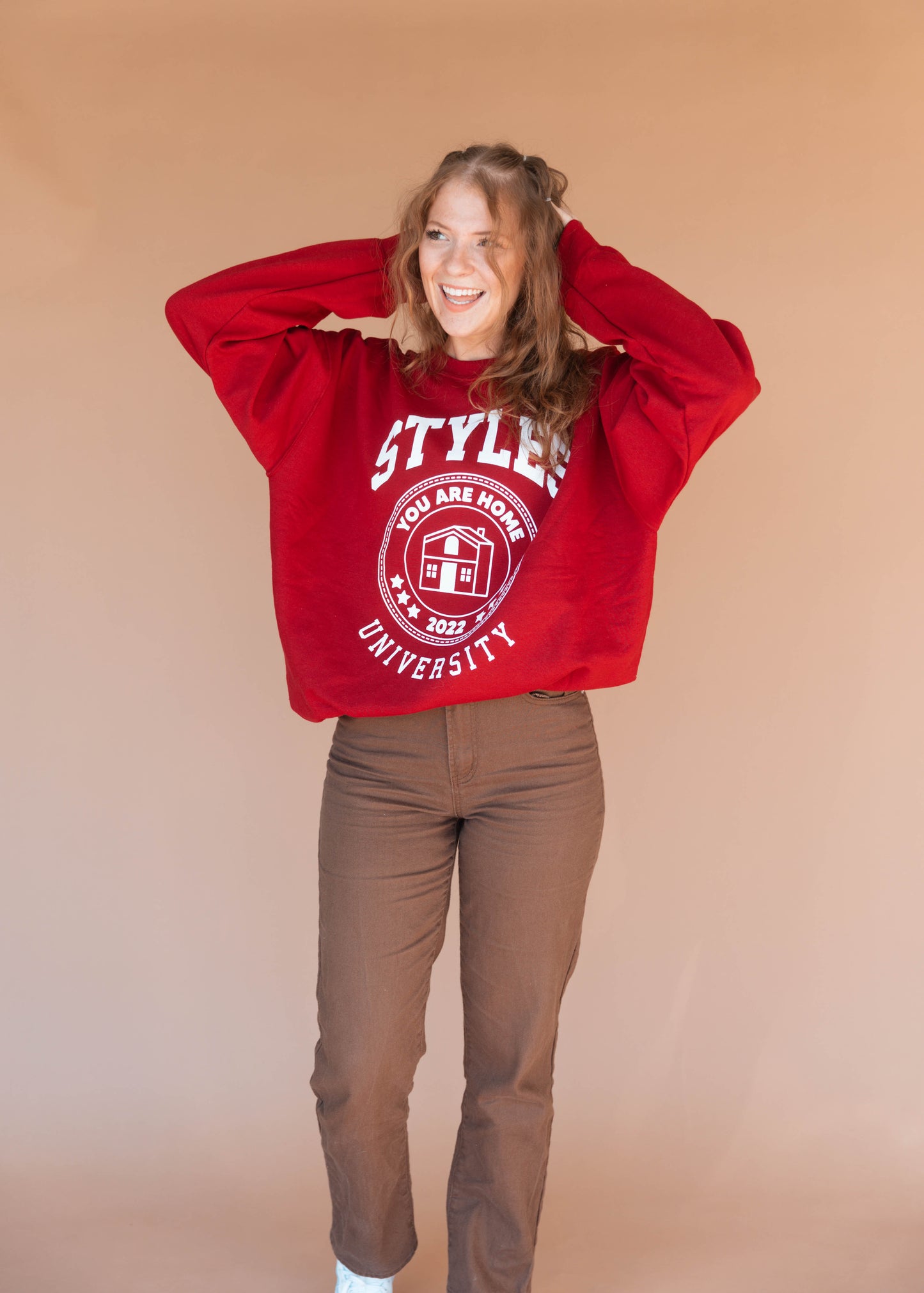 styles university crewneck