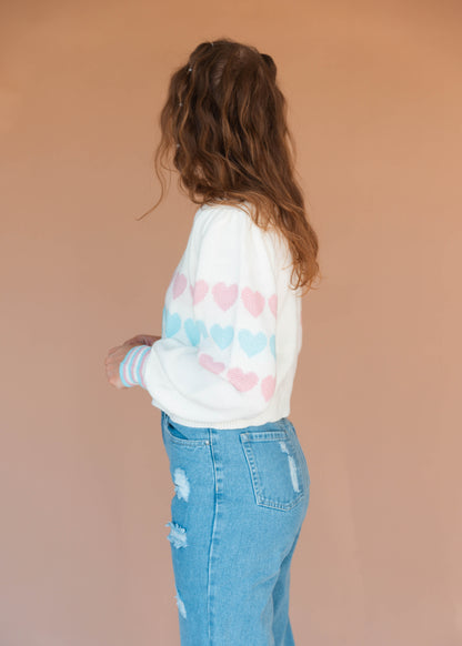 styles sweater in fine line colors